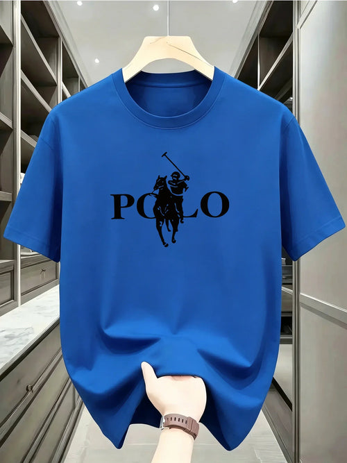 Men's Summer Simple and Fashionable Casual Business Short Sleeved T-shirt