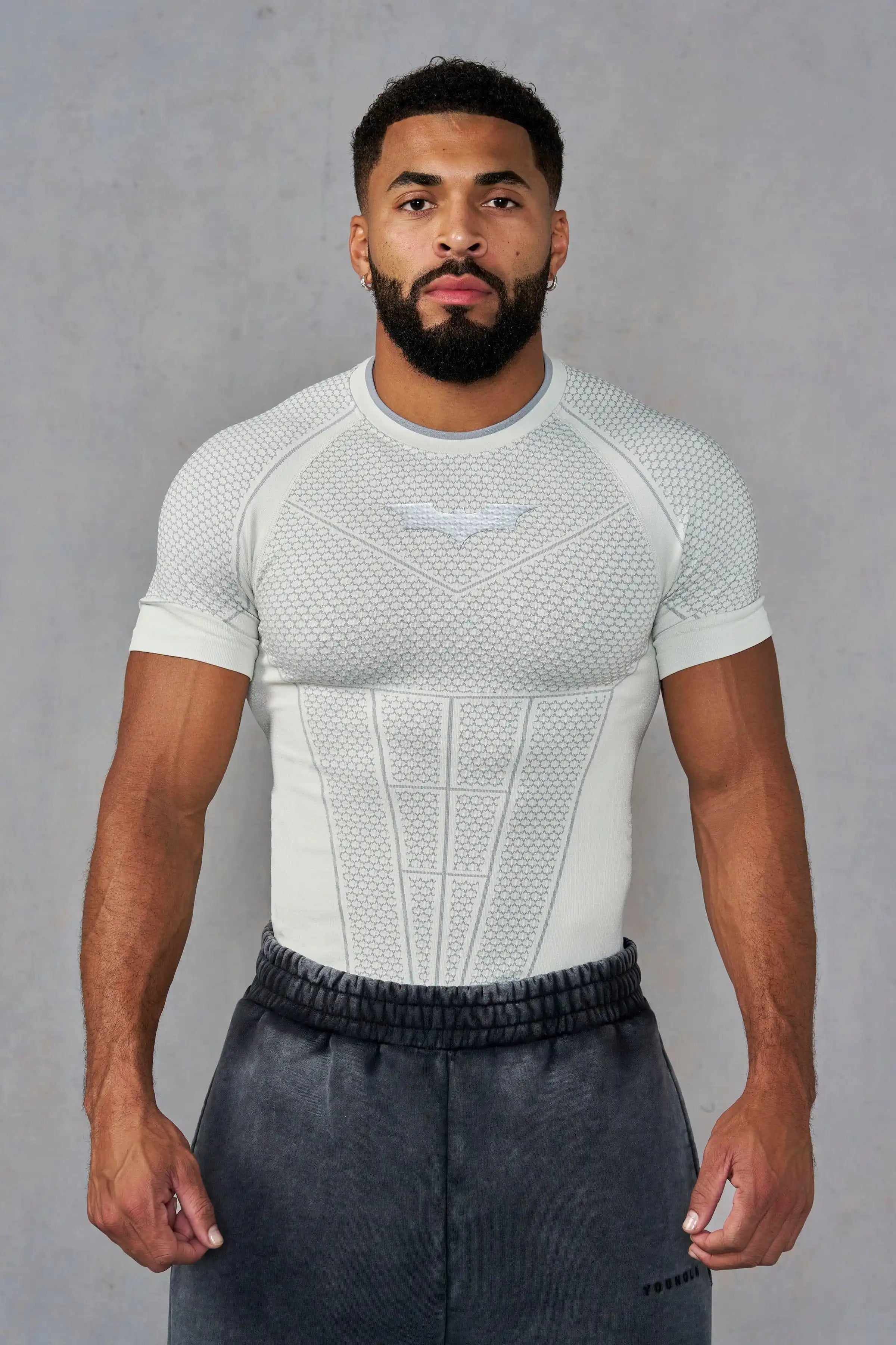 Men's Batman Print Compression T-Shirt, Gym Top